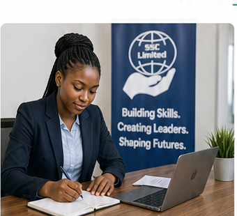 SSCL intern in professional development workspace